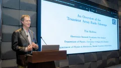 Dr. Tim Molteno leading the five-day CASSA workshop “Installing a Radio Telescope to Image the Invisible,” which kicks off the installation of the TART radio telescope at IUB