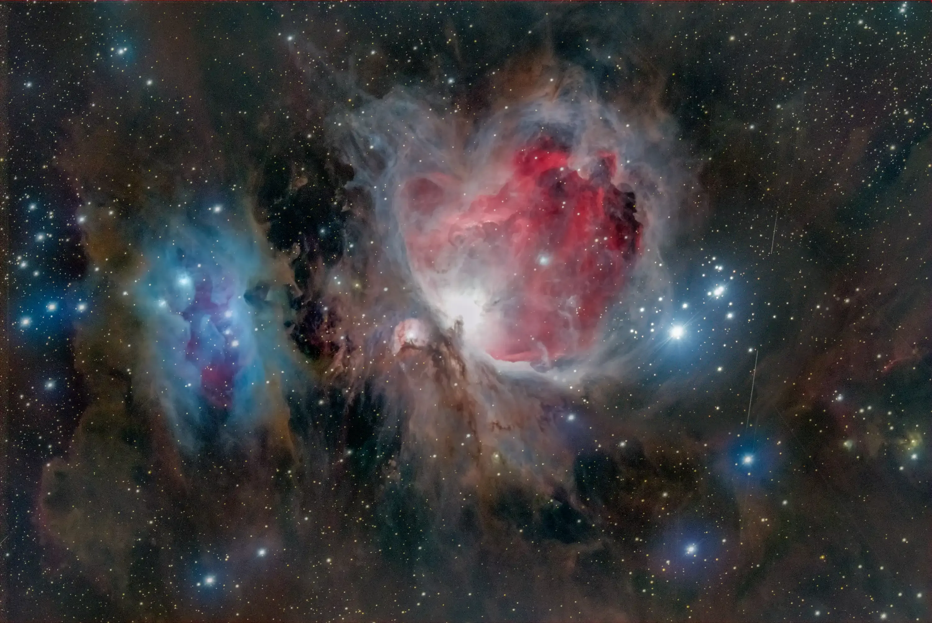 The Orion Nebula (Messier 42) with the Running Man Nebula